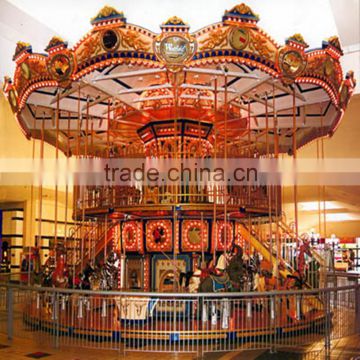 Funny playground kiddie rides outdoor amusement luxury carousel