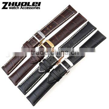 Durable genuine calfskin leather bracelet 19mm 20mm 22mm wholesale 3pcs