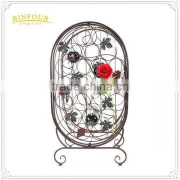 Metal material wine retail display rack wine bottle holder rack