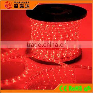 2016 festalight China wholesale price decorative led round flat black multi color 2-wire rgb led rope lights with 3 wires