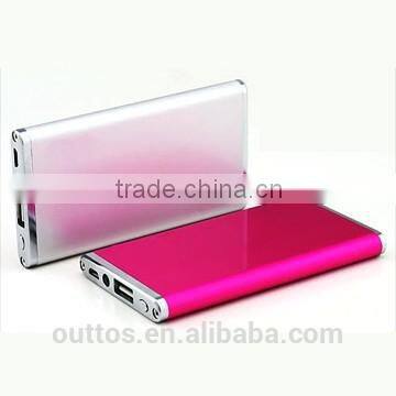 6000mah Polymer Lithium aluminium alloy Battery Power banks For Mobile Phone