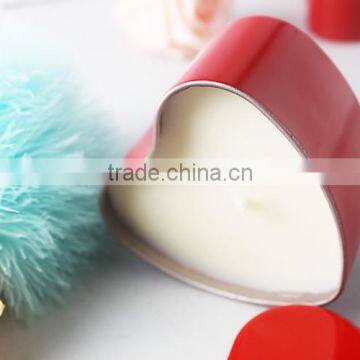 small metal wholesale candle tin box with lid/heart shape candle tin box/candle tin