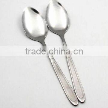 18-0 stainless steel spoon with simple pattern in the kitchen