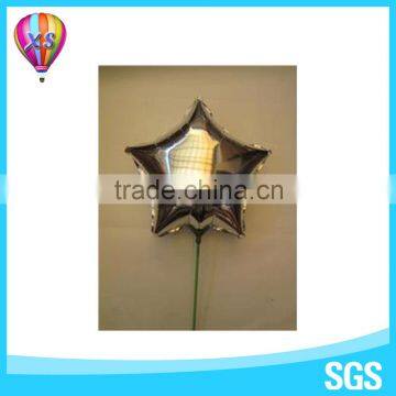 2016 helium star shape mylar foil balloon wth cup and stick for kids'gift or party decoration