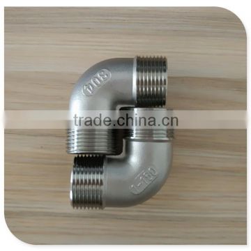 304 1" NPT Elbow Double Male Thread 90DEG