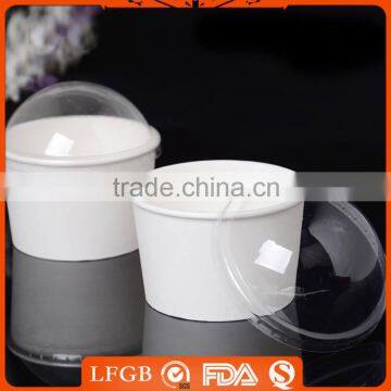 pe coated ice cream, frozen yogurt container paper cup with lids