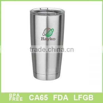 promotional 20oz Double Wall Stainless Steel Vacuum bottle with clear lid