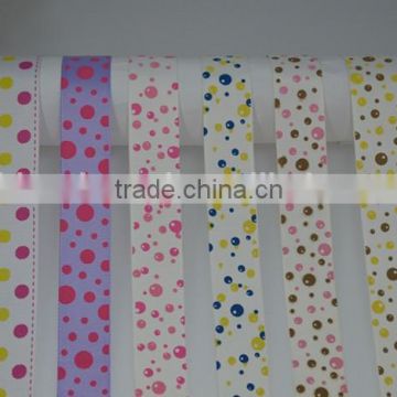 Supply 19mm two color fashion polka dot printing grosgrain ribbon for hair bows cake box wrap craft card making