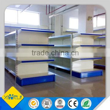 Double-sided shelves used for grocery