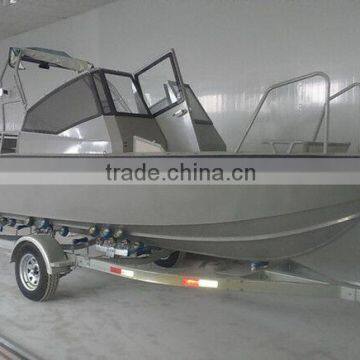 Deep-v Aluminum Boat with console and tralier