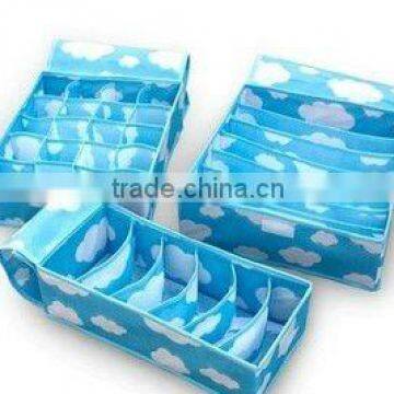 3 Pieces Serie Ties Socks Drawer Closet Underwear foldable Coverd (6cells, 7cells,20cells) Storage Box