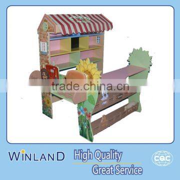 Kids Wooden Pretend Play Supermarket Playset