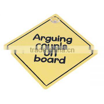 150 x 150mm arguing couple on board sign on rear window (M-CS056)                        
                                                Quality Choice