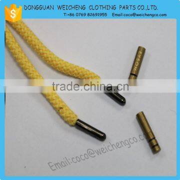 Customize white and red metal tips shoelace
