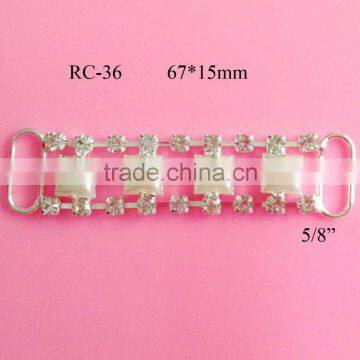 Stock hot selling pearl rhinestone connector for headband/hairwear(RC-36)