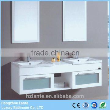 Dubai double sink bathroom cabinet set with two mirror