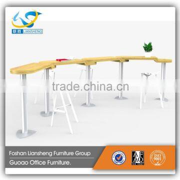 Modern custom made design long wooden top high bar table GAT29