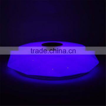 24W Modern Surface Mounted Dimmable RGB Lamp Fixture Round Color Changing LED Ceiling Light With Sleep Timer Bluetooth Speaker photo-3
