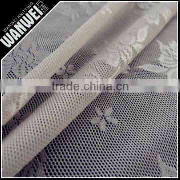 New Manufactur Mading Navy Gray Elastic Bright Nylon Spandex Hollow Lace Fabric for Spring and Summer Dress 4231 photo-6