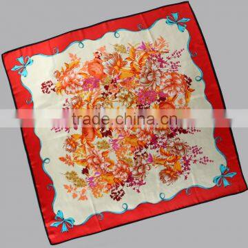 Fashion Factory Direct Custom Screen Printed Silk Scarf Quality Choice