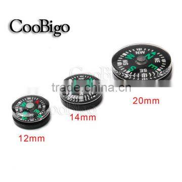 Clear Liquid-filled Plastic Button Small Mini Compass for Survival Kit Hiking Camping Outdoor Sports #FLQ177-20/14/12