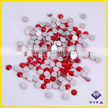 Wholesale ss30 red glass rhinestone flatback non hotfix for t shirt