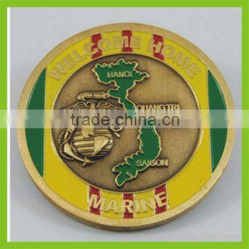 3D Marine Challenge Coin Double Coin