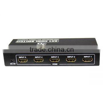 HDMI Port TV 1080P 3D Switch Selector 5x1 IR Remote Control Switcher