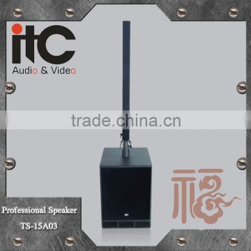 ITC TS-15A02 Series 900W or 1000W 4ohm Powered Floorstanding Speakers Professional