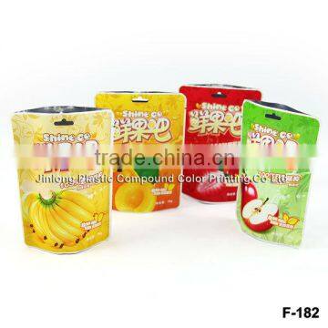 stand up dry fruit pouches with euro hole