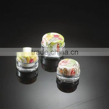 Flower Painted Cap Cosmetic Packaging Round Face Cream Jar