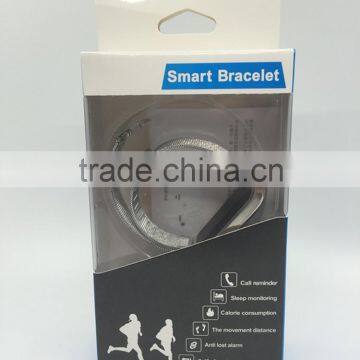 2015 Bluetooth Stainless Steel For Sport Bracelet With Calorie Burn Recording And Task Alert