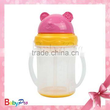 China manufaturer high quality baby products lovely form cup with straw pp nipple cup with any color