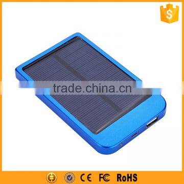 Metal Portable Best Quality Mini Solar Power Bank 2600mAh