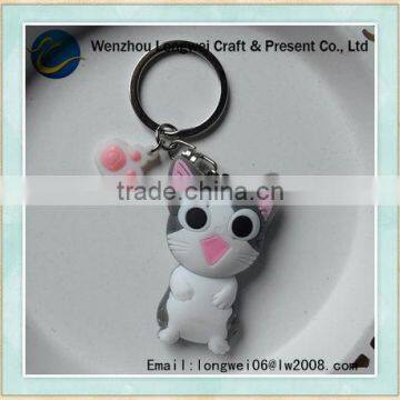 LW chi cat shaped pvc keychain toys