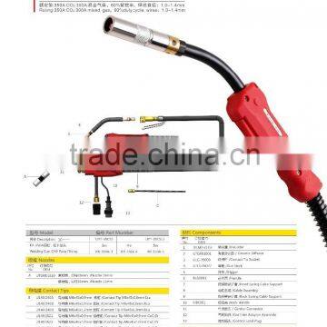 UBS CO2 MIG Welding Torch Pana Type 350A photo-2
