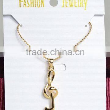 18k Gold plated and platina plated high notes necklace