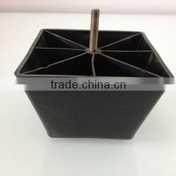 black square tapered plastic sofa feet M002