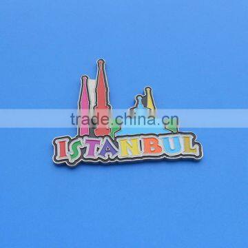 Turkey idiomatical building metal soft enamel fridge magnets