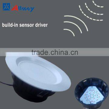 2015 NEW arrivals radar sensor led downlight with brightness sensor SMD5730 warmwhite