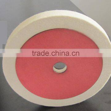 wool felt cut cutting polishing wheel