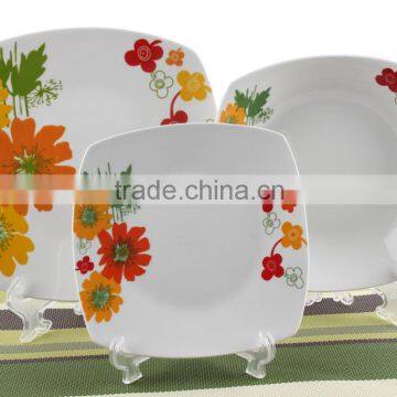 Linyi city Ceramic square dinner set,pretty porcelain houseware