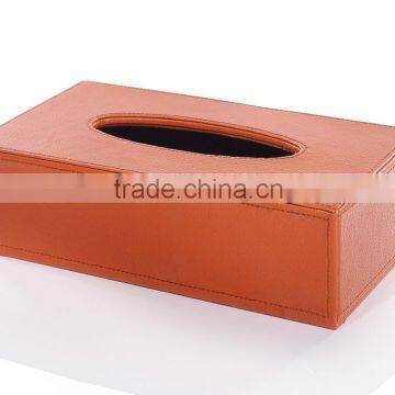 2015 Newest stylish leather square box tissue