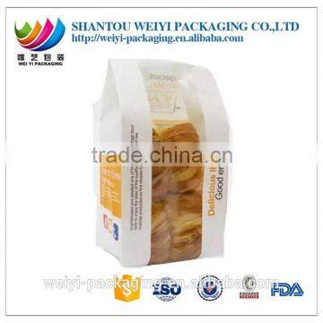 loaf bread packaing paper bag with clear window