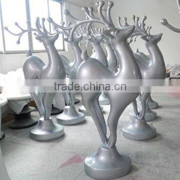 high glossy christmas fiberglass reindeer Statues for sale