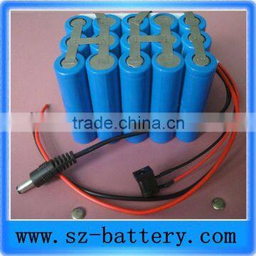 Customized 11.1V 3S5P 10Ah Li Battery