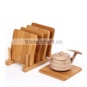 Wood Bamboo Square hot-resisted coaster