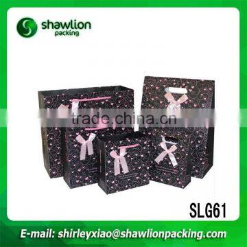 2015 New black wedding gift paper bag, birthday gift paper bag,brand paper bags pouches