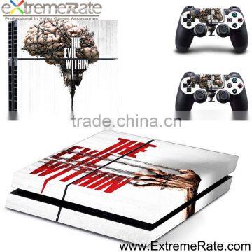 Custom console skin for PS4 Playstation 4 controller vinyl sticker for the evil within