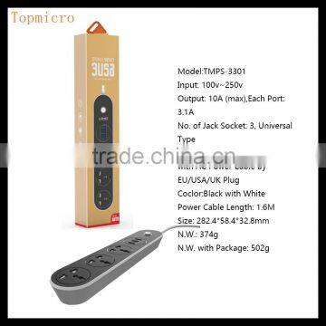 2016 Hot Selling USB Extension Power Strip Smart Socket With EU US UK Plug                        
                                                Quality Choice